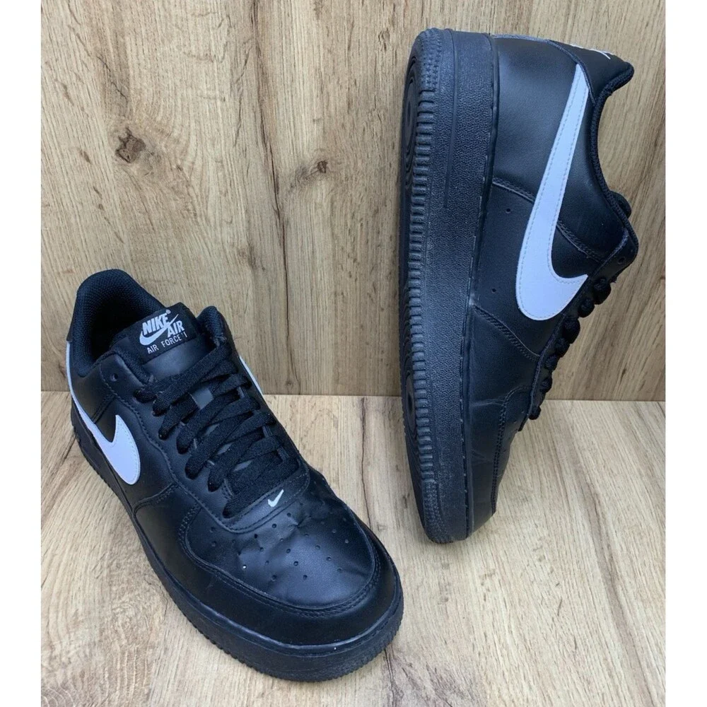 Nike Air Force 1 '07 Black White FZ0627-010 Men's Size 10 Low Top Sneakers